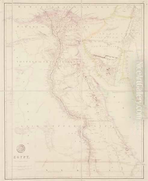 Map of Egypt Oil Painting by John Arrowsmith