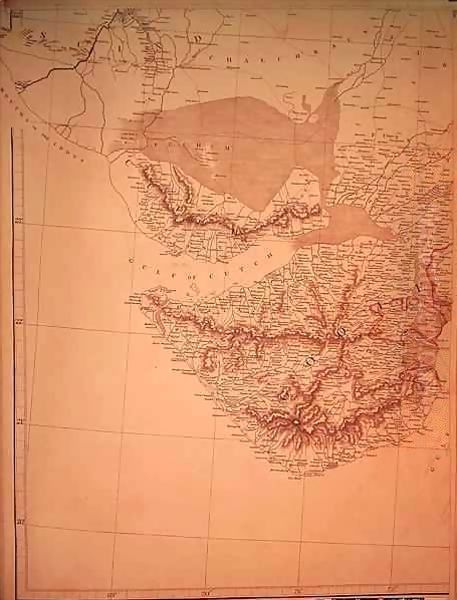 Map of Western India Oil Painting by Aaron Arrowsmith