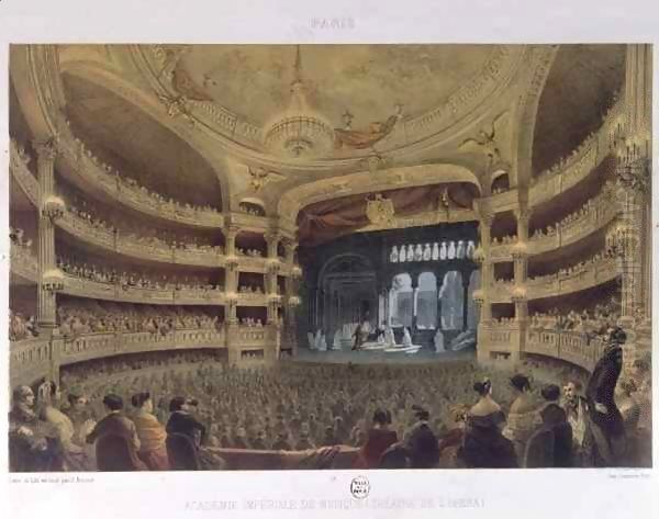 Academie Imperiale de Musique, Paris Oil Painting by Louis Jules Arnout