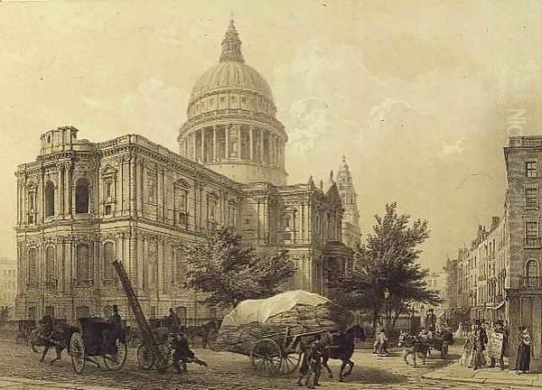 St. Paul's Cathedral Oil Painting by Louis Jules Arnout