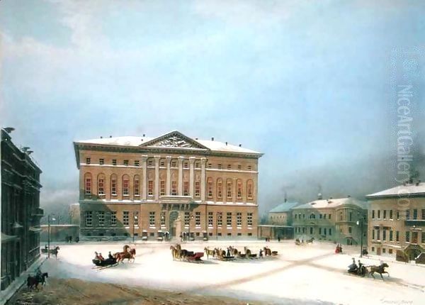 House of the Governor General in Moscow Oil Painting by Louis Jules Arnout