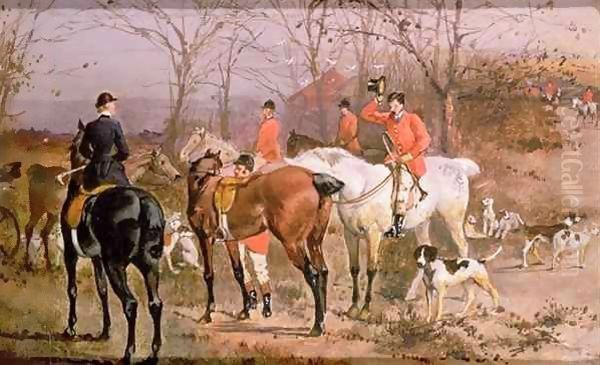 Hunting Scene from Pardon Hall, Essex 2 Oil Painting by Elisabeth Arkwright