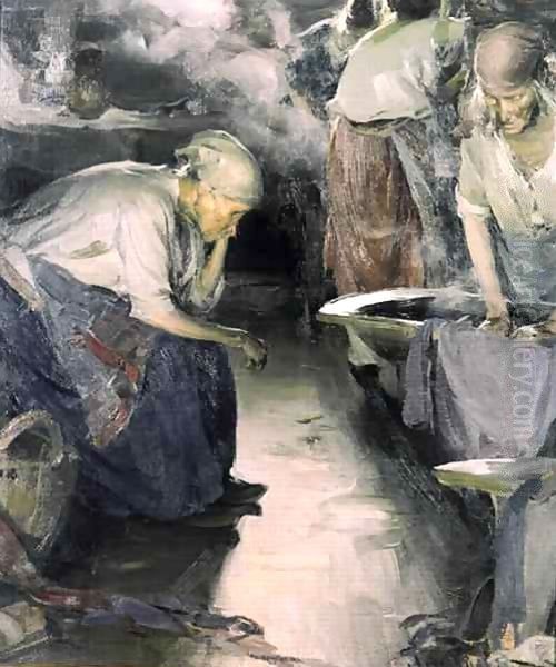 The Laundresses Oil Painting by Abram Efimovich Arkhipov