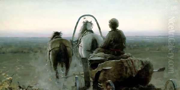 The Return Journey Oil Painting by Abram Efimovich Arkhipov