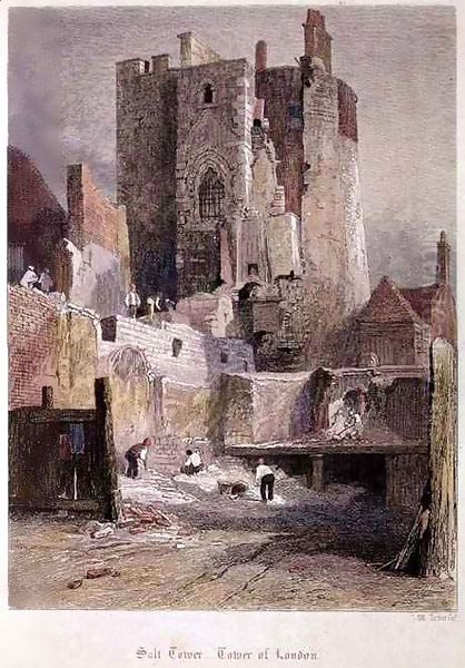 Tower of London The Salt Tower Oil Painting by John Wykeham Archer