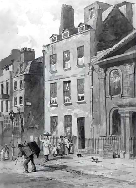 House of Sir Isaac Newton at 35 St Martin's Street, Leicester Square, London Oil Painting by John Wykeham Archer