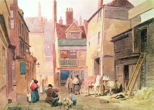 St. Bartholomew Close, Smithfield, London Oil Painting by John Wykeham Archer