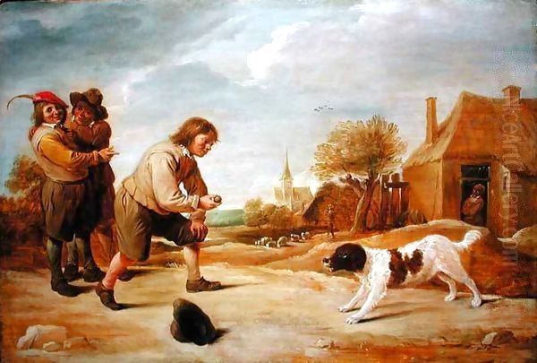 A Game of Catch Oil Painting by Thomas Van Apshoven