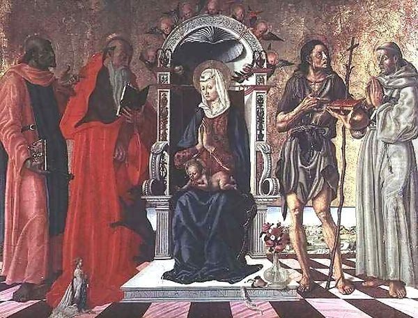 The Virgin and Child with Saints Oil Painting by Niccolo d' Antonio