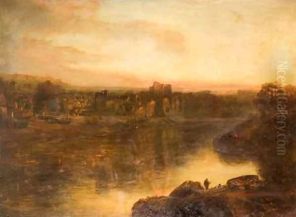 Chepstow Castle Oil Painting by Henry Mark Anthony