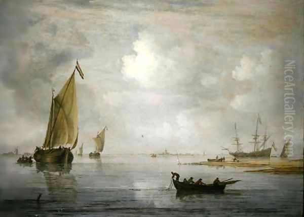 Taking in the Nets Oil Painting by Arnoldus van Anthonissen