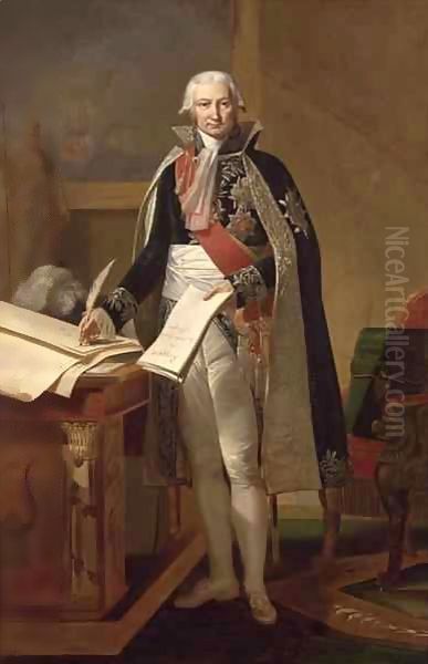 Jean-Baptiste de Nompere de Champagny (1756-1834) Duke of Cadore Oil Painting by Antoine Jean Joseph Ansiaux