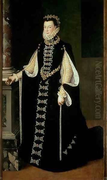 Isabella of Valois, Queen of Spain (1545-68), wife of King Philip II of Spain (1556-98) Oil Painting by Sofonisba Anguissola