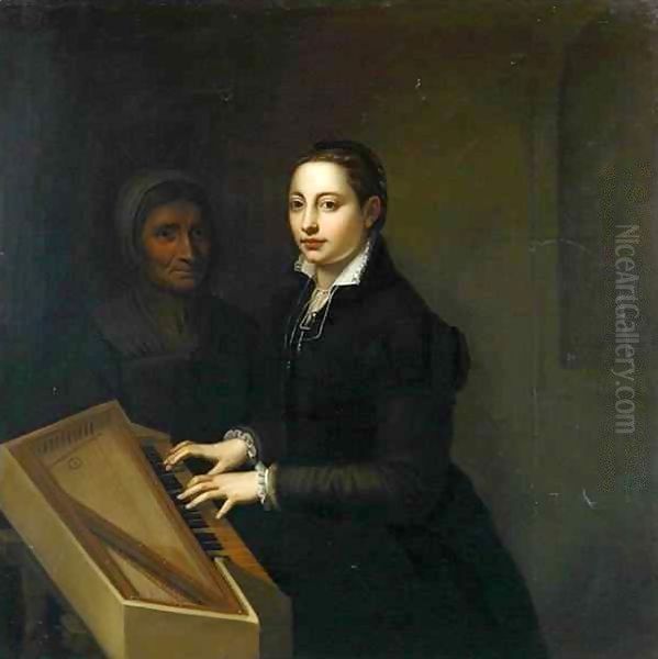 Self Portrait 2 Oil Painting by Sofonisba Anguissola