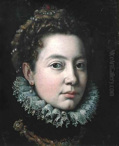 Portrait of a Woman, previously presumed to be Elisabeth of France (1545-68) Oil Painting by Sofonisba Anguissola