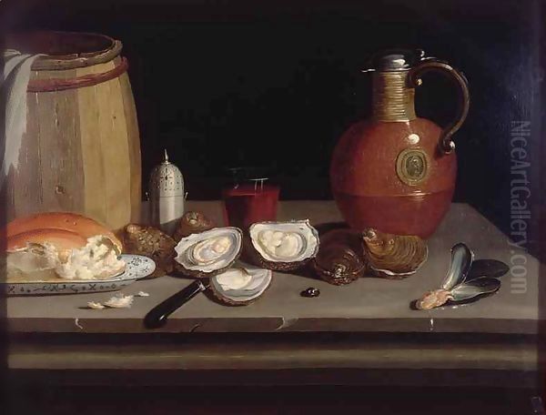 Still Life with Shellfish Oil Painting by Philips Angel