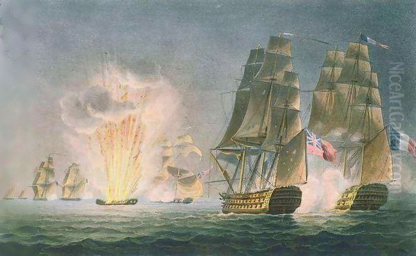 Capture of the Rivoli, 22nd February, 1812 Oil Painting by Captain John William Andrew