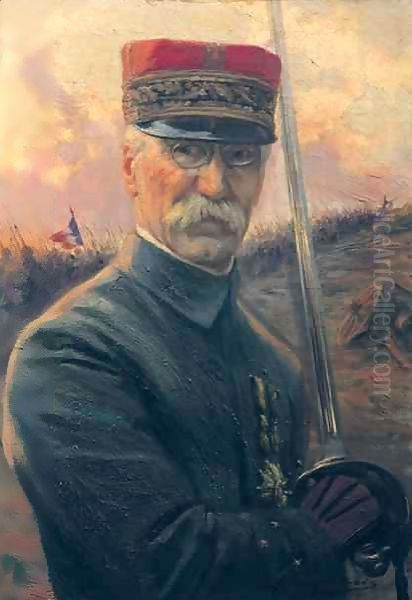 General Joseph Gallieni (1849-1916) Oil Painting by Alex De Andreis