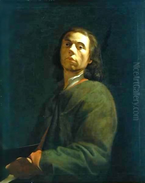 Self Portrait Oil Painting by Dietrich Ernst Andreae