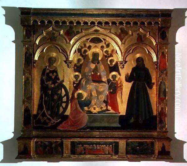 The Madonna of the Girdle with Saints and Angels Oil Painting by Giusto Manzini Andrea di