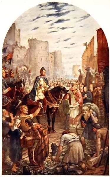 William Rufus at the Tower of London Oil Painting by Charles Goldsborough Anderson