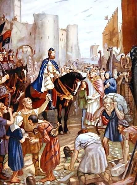 William Rufus (1056-1100) at the Tower of London, illustration from 'Hutchinson's Story of the British Nation' Oil Painting by Charles Goldsborough Anderson