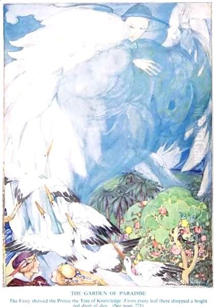 Illustration from 'The Garden of Paradise' Oil Painting by Anne Anderson