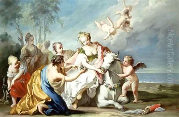 The Rape of Europa Oil Painting by Jost Amman