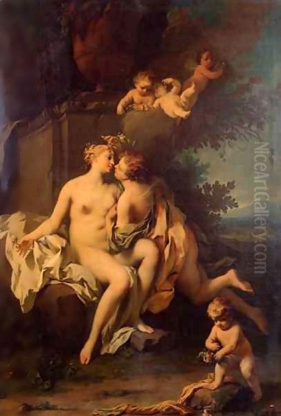 Cupid and Psyche Oil Painting by Jacopo (Giacomo) Amigoni