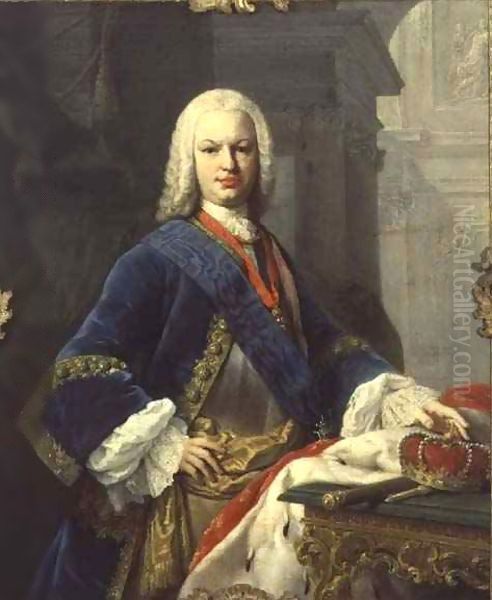 Portrait of Ferdinando IV, King of Spain (1711-59) Oil Painting by Jacopo (Giacomo) Amigoni