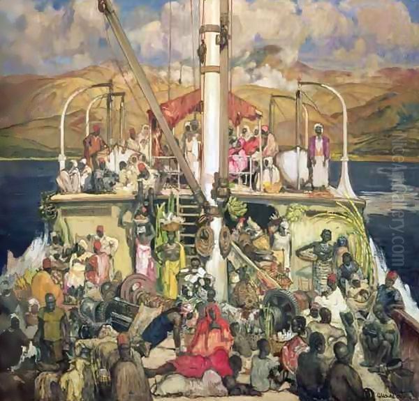 The Ferry Oil Painting by Fernand Allard L'Olivier