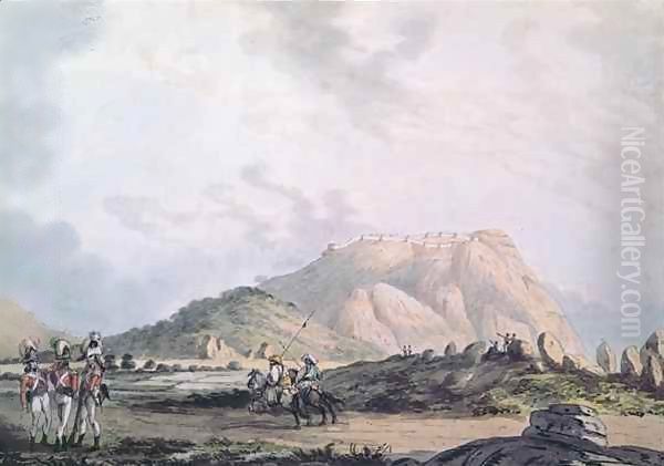 The Fort of Nandidong during the third Mysore War Oil Painting by Sir Alexander Allan