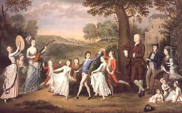 Sir John Halkett and his Family 2 Oil Painting by Sir Alexander Allan