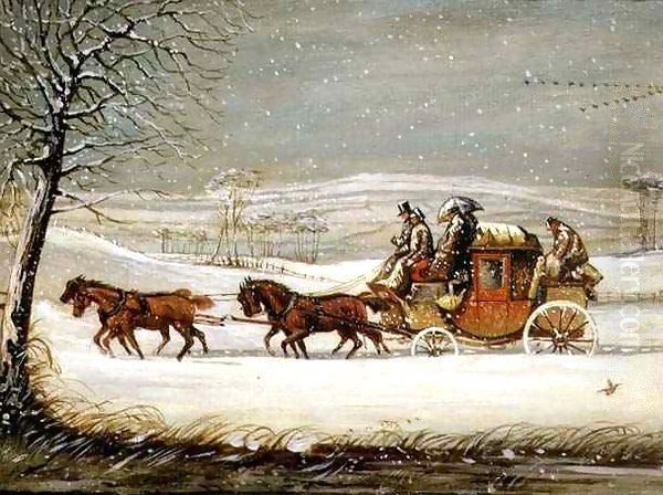 The Royal Mail in Winter Oil Painting by Henry Thomas Alken