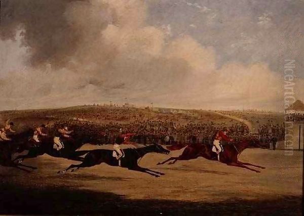 Winning of the Derby Oil Painting by Henry Thomas Alken