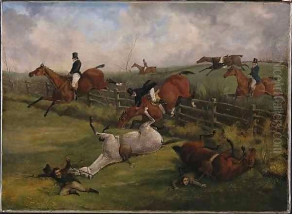 The Grand Leicestershire Steeplechase Oil Painting by Henry Thomas Alken