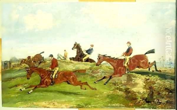 Point to Point Racing Oil Painting by Henry Thomas Alken