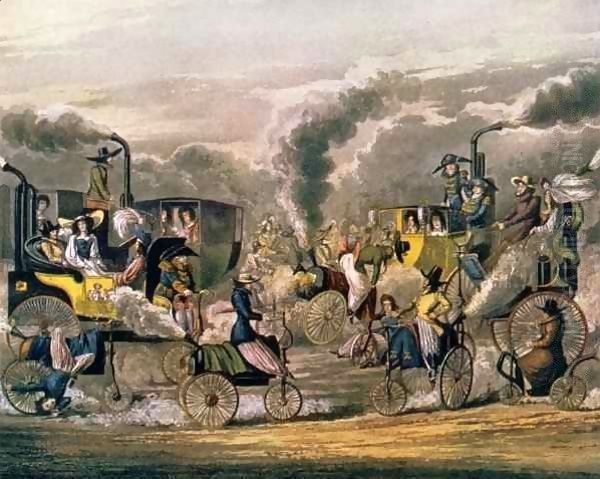 A View in Regent's Park in 1831, from 'The Progress of Steam' Oil Painting by Henry Thomas Alken