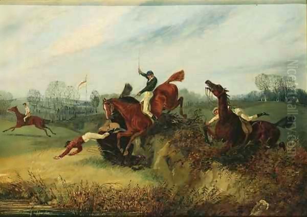 An Incident in the Lucas Winter Meeting Oil Painting by Henry Thomas Alken