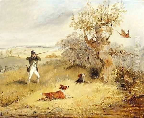 Pheasant Shooting Oil Painting by Henry Thomas Alken