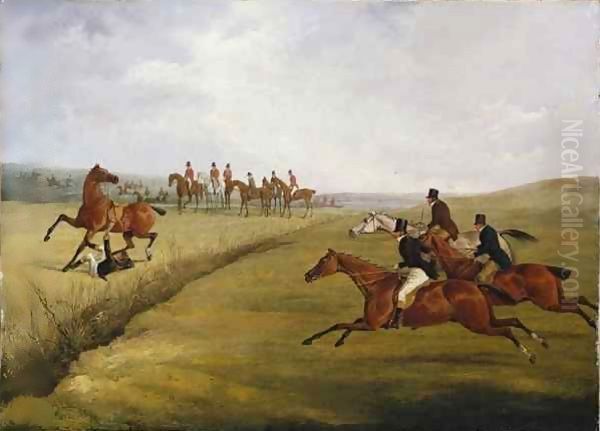 The Grand Leicestershire Steeplechase 3 Oil Painting by Henry Thomas Alken