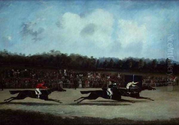 The Finish of the St.Leger Oil Painting by Henry Thomas Alken