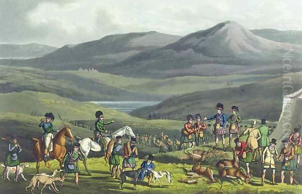 Sporting Meeting in the Highlands Oil Painting by Henry Thomas Alken