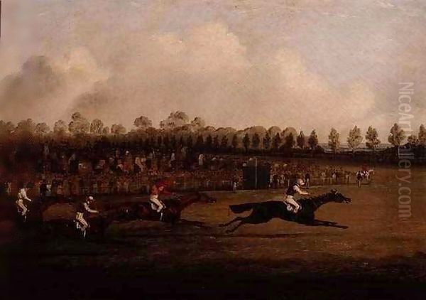 Finish of the Doncaster St. Leger Oil Painting by Henry Thomas Alken