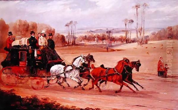 Dover to London Coach Oil Painting by Henry Thomas Alken