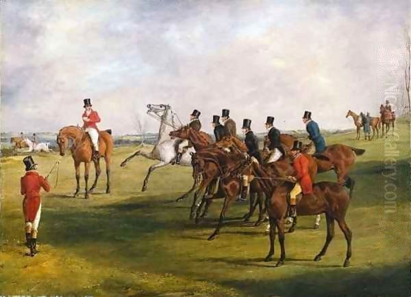 The Grand Leicestershire Steeplechase 5 Oil Painting by Henry Thomas Alken