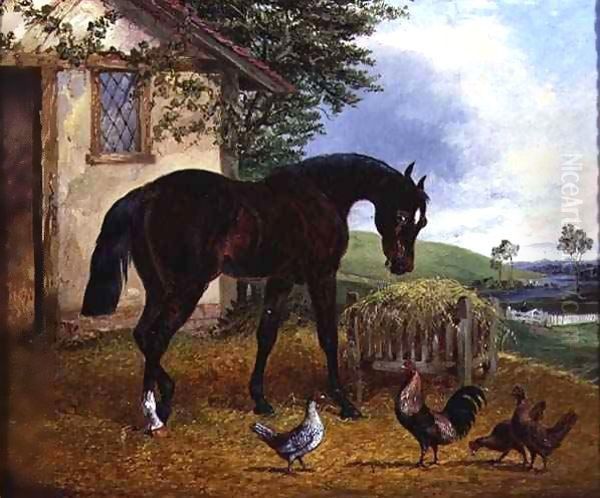 Farmyard Scene Oil Painting by Henry Thomas Alken