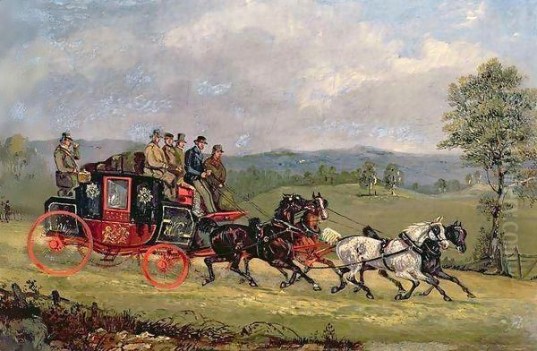 The Hull Mail on the Open Road Oil Painting by Henry Thomas Alken