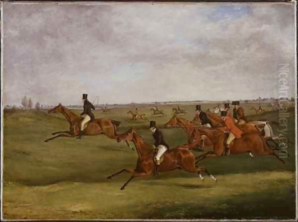 The Grand Leicestershire Steeplechase 7 Oil Painting by Henry Thomas Alken