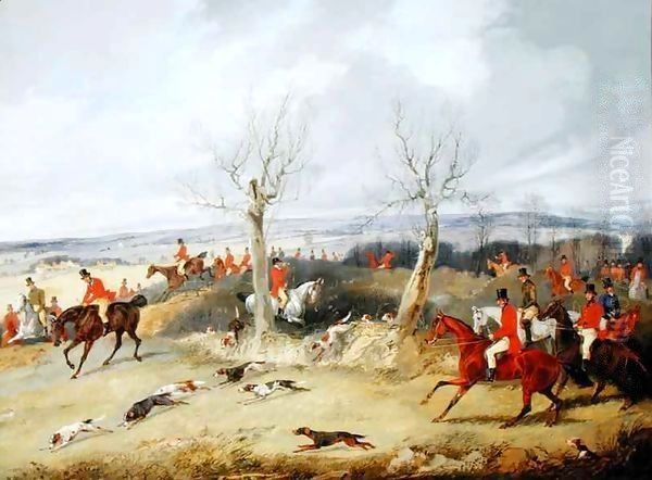 Hunting Scene, In Full Cry Oil Painting by Henry Thomas Alken